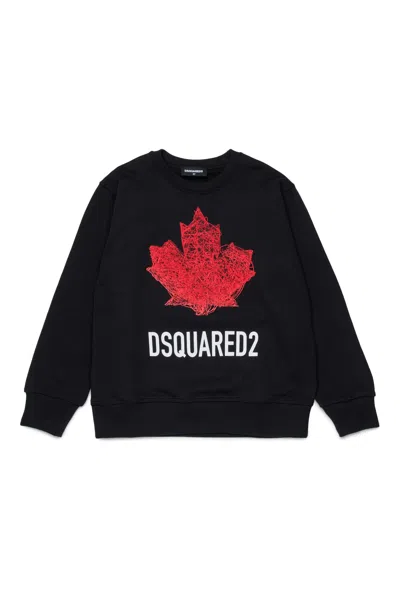 Dsquared2 Crewneck Sweatshirt With Logo In Black