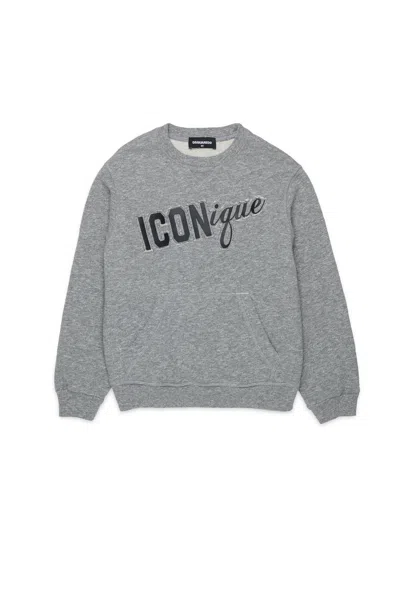 Dsquared2 Crewneck Sweatshirt With Logo In Gray