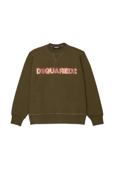 Dsquared2 Crew-neck Sweatshirt With Logo In Green