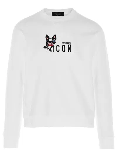 Dsquared2 Crewneck Sweatshirt With Print In White