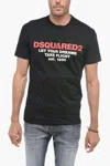 Dsquared2 Crewneck T-shirt With Logo Print In Black