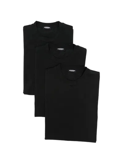 Dsquared2 Crew-neck T-shirt (set Of Three) In Black