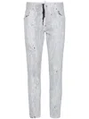 Dsquared2 Crinkled Stretch-cotton Jeans In White