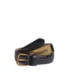 Dsquared2 Croc-effect Belt In Black