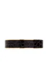 Dsquared2 Crocodile-effect Bracelet In Brown