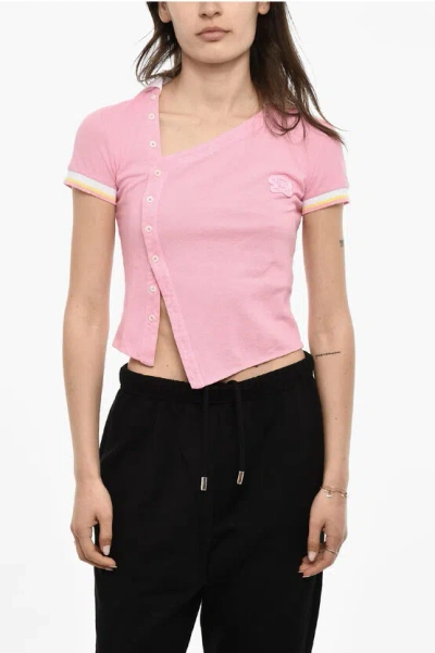 Dsquared2 Cropped Asimmetrical Cut Polo