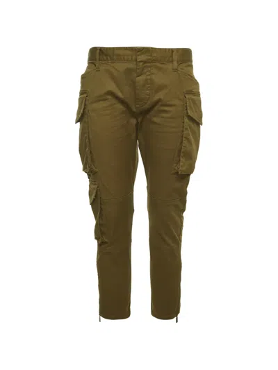 Pre-owned Dsquared2 Cropped Cargo Pants In Green