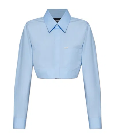 DSQUARED2 DSQUARED2 POCKET DETAILED CROPPED SHIRT