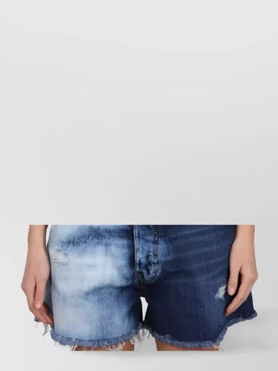 Dsquared2 Cropped Crew Neck Top With Tie-dye Pattern