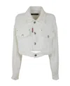 Dsquared2 Cropped Towel Jacket In White