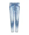 Dsquared2 Cropped Distressed-effect Skinny Jeans In Blue