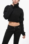 Dsquared2 Cropped Fit Turtleneck Sweater In Black