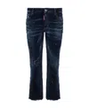 Dsquared2 Blue Flared Jeans With Paint Splatters In Blue