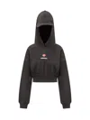 Dsquared2 Cropped Hoodie In Black