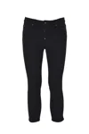 Dsquared2 Low-rise Cropped Skinny Trousers In Black