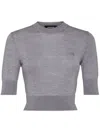 Dsquared2 Cropped Knitted Top In Grey