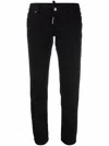 Dsquared2 Cropped Low-rise Trousers In Black