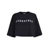 Dsquared2 Cropped Oversize Fit T-shirt In Black