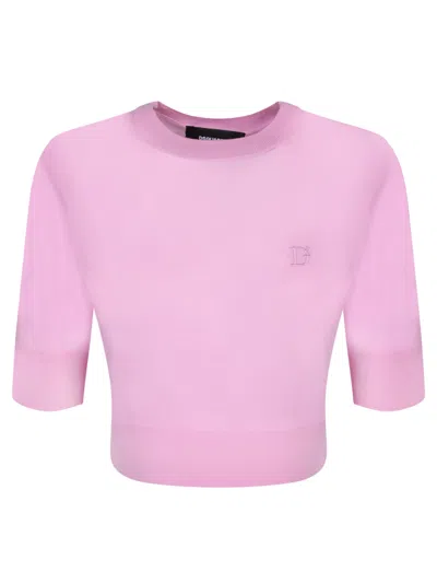 Dsquared2 Cropped Pink Pullover