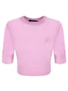 DSQUARED2 DSQUARED2 CROPPED PINK PULLOVER