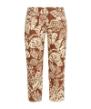 Dsquared2 Cropped Printed Jeans In Brown