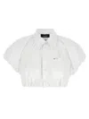 Dsquared2 Short Sleeve Collared Shirt With Gathered Detail