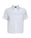 Dsquared2 Cropped Short-sleeve Shirt In White
