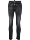 Dsquared2 Cropped Skinny Jeans In Schwarz