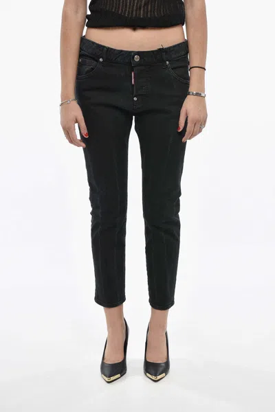 Dsquared2 Cropped Slim-cut Leg Jeans In Black