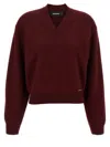 Dsquared2 Cropped Sweater Sweaters And Cardigans Bordeaux In Red