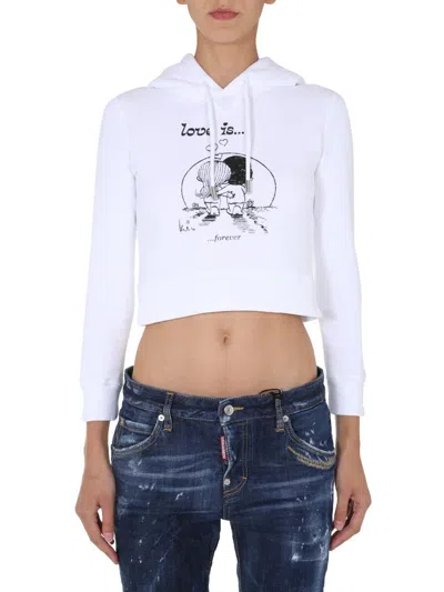 DSQUARED2 DSQUARED2 CROPPED SWEATSHIRT
