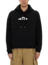 Dsquared2 Cropped Sweatshirt With Bold Logo Print In Black
