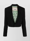Dsquared2 Cropped Tailored Blazer Structured Shoulders In Black