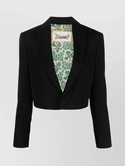 DSQUARED2 CROPPED TAILORED BLAZER STRUCTURED SHOULDERS