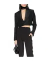 Dsquared2 Cropped Tailored Jacket In Black