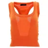 Dsquared2 Cropped Tank Top In Orange Cotton In Orange