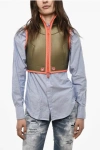 Dsquared2 Cropped Technician Fabric Jacket With Contrasting Trim