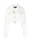 Dsquared2 Cropped Towel Jacket In White