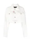 Dsquared2 Cropped Towel Jacket In White
