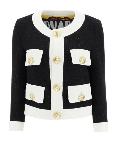 DSQUARED2 CROPPED TWEED JACKET