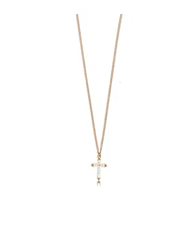 Dsquared2 Cross Necklace In Yellow