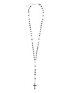 Dsquared2 Cross-pendant Beaded Necklace In Black