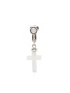 Dsquared2 Cross Pendant Crystal-embellished Earring In White