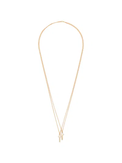 Dsquared2 Cross-pendant Necklace In Gold