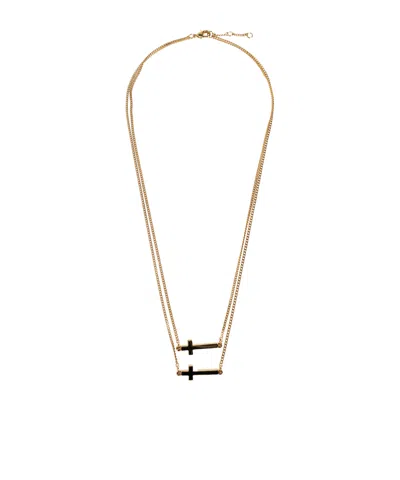 Dsquared2 Cross Pendant Necklace In Gold