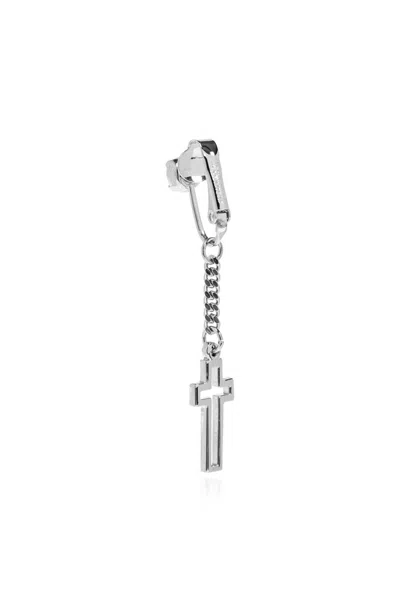 Dsquared2 Cross-charm Earring In Silver