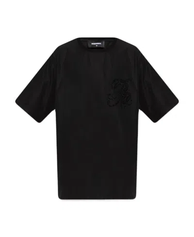 DSQUARED2 CRYSTAL-EMBELLISHED LOGO T-SHIRT
