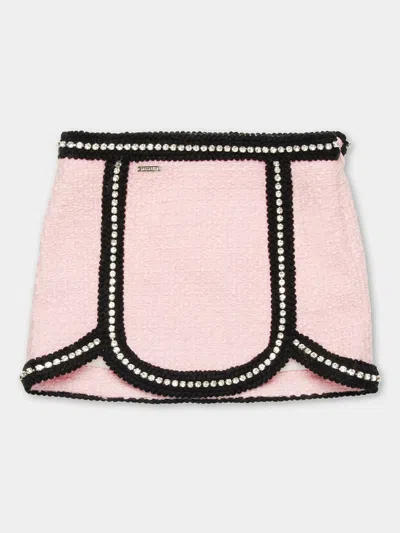 Dsquared2 Kids' Crystal-embellished Skirt In Pink