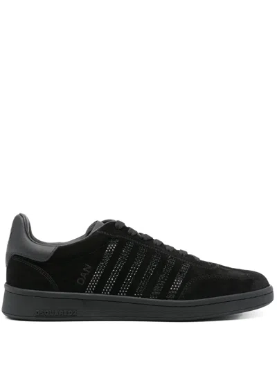 Dsquared2 Crystal-embellished Sneakers In Black