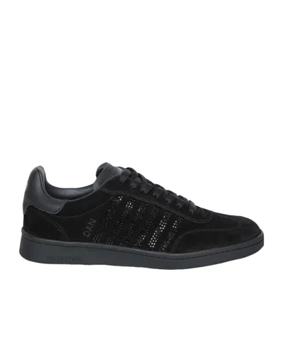 Dsquared2 Crystal-embellished Sneakers In Black